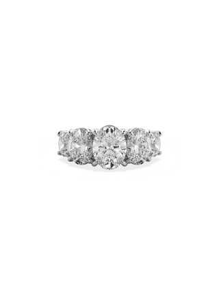 2 CT Round Three Stones Lab Grown Diamond Engagement Ring
