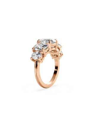 2 CT Round Three Stones Lab Grown Diamond Engagement Ring