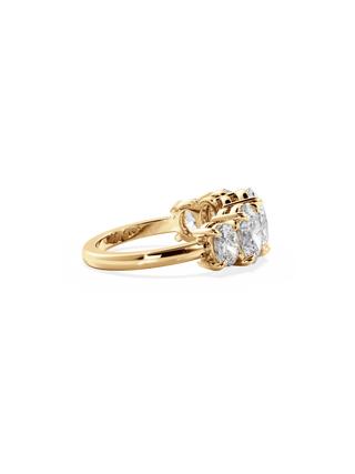 2 CT Round Three Stones Lab Grown Diamond Engagement Ring