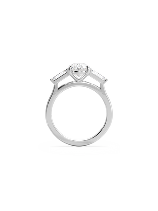 2 CT Round Three Stones Lab Grown Diamond Engagement Ring