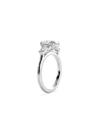 2 CT Round Three Stones Lab Grown Diamond Engagement Ring