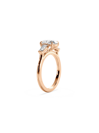 2 CT Round Three Stones Lab Grown Diamond Engagement Ring