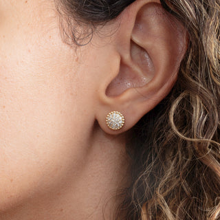 1.0 CT Round Bezel Solitaire Lab Grown Diamond Earrings