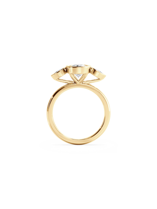 2 CT Round Three Stones Lab Grown Diamond Engagement Ring