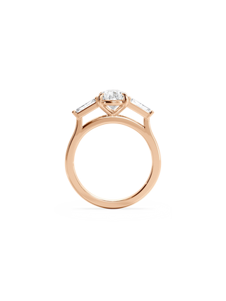 2 CT Round Three Stones Lab Grown Diamond Engagement Ring