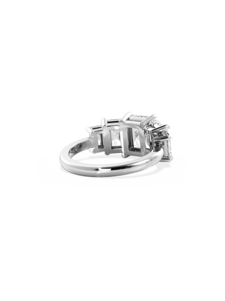 2 CT Round Three Stones Lab Grown Diamond Engagement Ring