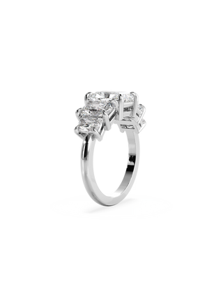 2 CT Round Three Stones Lab Grown Diamond Engagement Ring