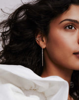 0.84 TCW Round Cut Dangle Style Moissanite Earrings 3