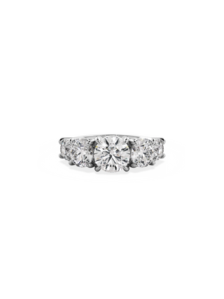 2 CT Round Three Stones Lab Grown Diamond Engagement Ring