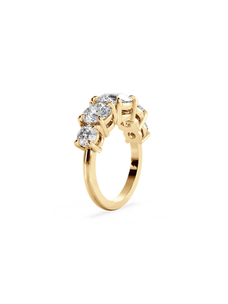 2 CT Round Three Stones Lab Grown Diamond Engagement Ring
