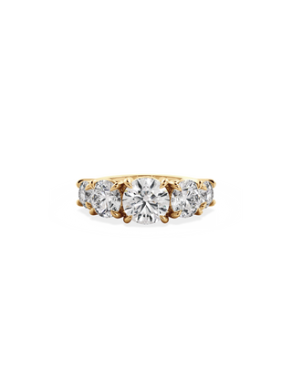 2 CT Round Three Stones Lab Grown Diamond Engagement Ring