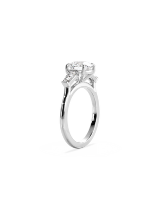 2 CT Round Three Stones Lab Grown Diamond Engagement Ring