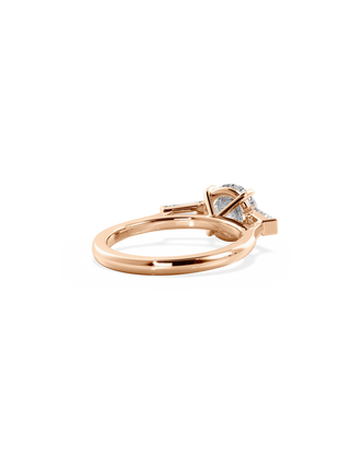 2 CT Round Three Stones Lab Grown Diamond Engagement Ring