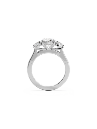 2 CT Round Three Stones Lab Grown Diamond Engagement Ring