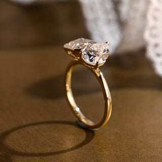 2 CT Round Three Stones Lab Grown Diamond Engagement Ring