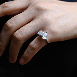 2 CT Round Three Stones Lab Grown Diamond Engagement Ring