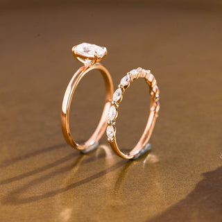 3.0 CT Round Pave Lab Grown Diamond Bridal Set
