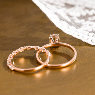 3.0 CT Round Pave Lab Grown Diamond Bridal Set