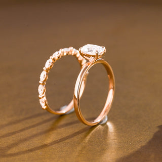 3.0 CT Round Pave Lab Grown Diamond Bridal Set