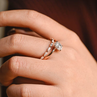 3.0 CT Round Pave Lab Grown Diamond Bridal Set