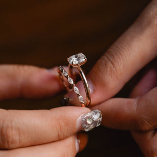 3.0 CT Round Pave Lab Grown Diamond Bridal Set
