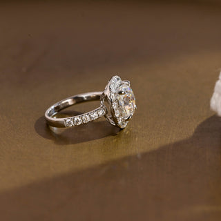 2 CT Round Three Stones Lab Grown Diamond Engagement Ring