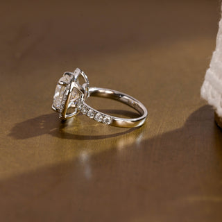 2 CT Round Three Stones Lab Grown Diamond Engagement Ring