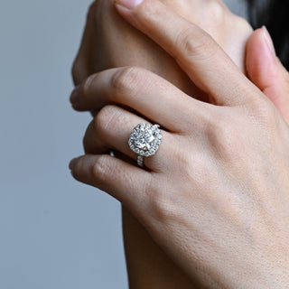 2 CT Round Three Stones Lab Grown Diamond Engagement Ring