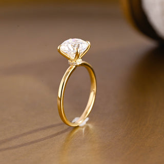 2 CT Round Three Stones Lab Grown Diamond Engagement Ring