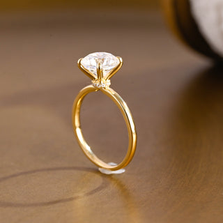 2 CT Round Three Stones Lab Grown Diamond Engagement Ring
