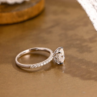 2 CT Round Three Stones Lab Grown Diamond Engagement Ring