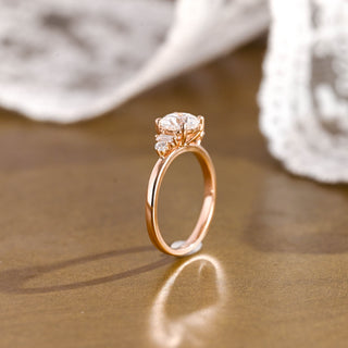 2 CT Round Three Stones Lab Grown Diamond Engagement Ring