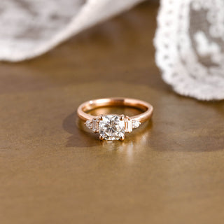 2 CT Round Three Stones Lab Grown Diamond Engagement Ring