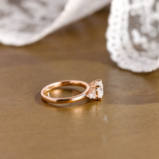 2 CT Round Three Stones Lab Grown Diamond Engagement Ring