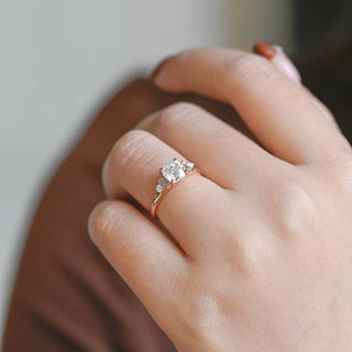2 CT Round Three Stones Lab Grown Diamond Engagement Ring