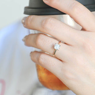 2 CT Round Three Stones Lab Grown Diamond Engagement Ring