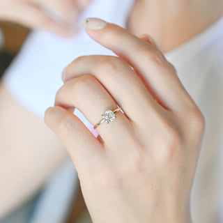 2 CT Round Three Stones Lab Grown Diamond Engagement Ring