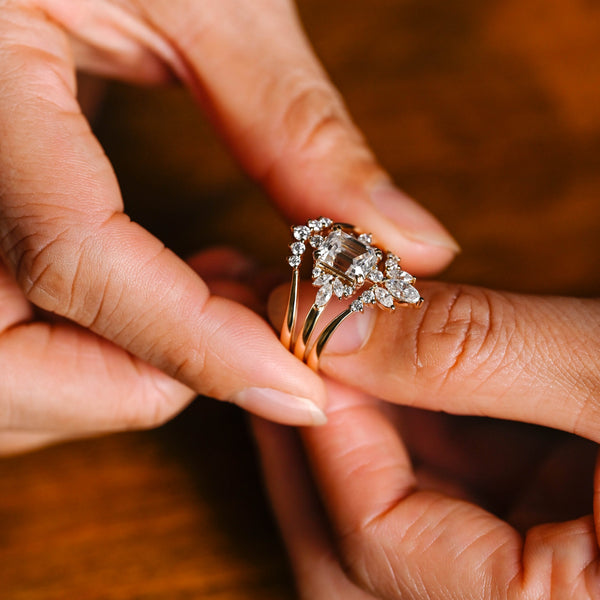3.0 CT Round Pave Lab Grown Diamond Bridal Set
