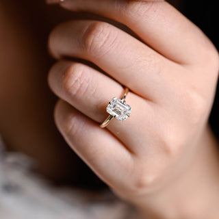2 CT Round Three Stones Lab Grown Diamond Engagement Ring