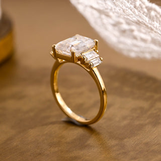 2 CT Round Three Stones Lab Grown Diamond Engagement Ring