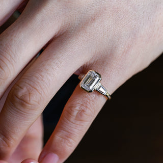 2 CT Round Three Stones Lab Grown Diamond Engagement Ring