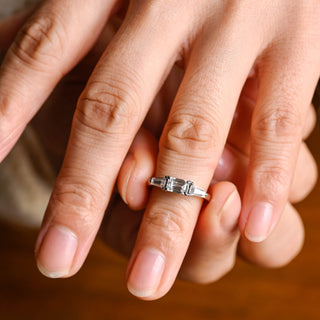 2 CT Round Three Stones Lab Grown Diamond Engagement Ring