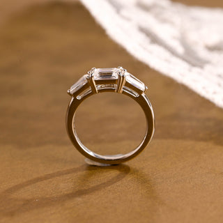 2 CT Round Three Stones Lab Grown Diamond Engagement Ring