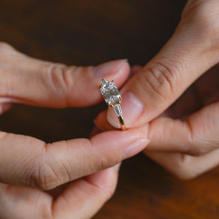 2 CT Round Three Stones Lab Grown Diamond Engagement Ring