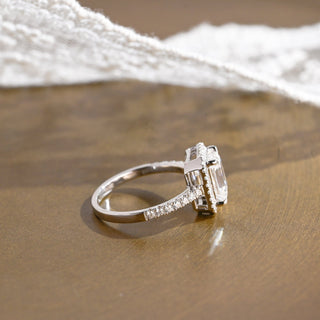 2 CT Round Three Stones Lab Grown Diamond Engagement Ring