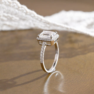2 CT Round Three Stones Lab Grown Diamond Engagement Ring