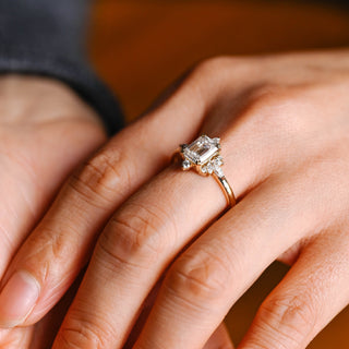 2 CT Round Three Stones Lab Grown Diamond Engagement Ring