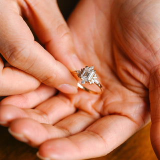 2 CT Round Three Stones Lab Grown Diamond Engagement Ring