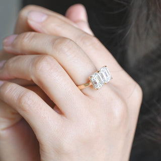 2 CT Round Three Stones Lab Grown Diamond Engagement Ring