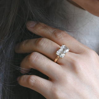 2 CT Round Three Stones Lab Grown Diamond Engagement Ring